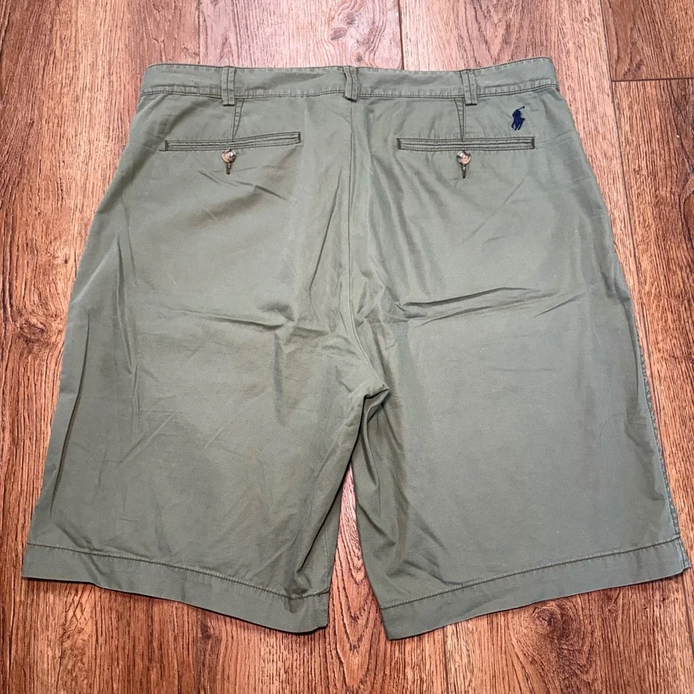 Polo Ralph Lauren Relaxed Fit Chino Shorts Mens 35 Olive Green Cotton Preppy
